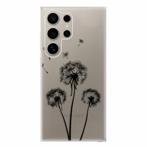 Odolné silikonové pouzdro iSaprio - Three Dandelions - black - Samsung Galaxy S24 Ultra obraz