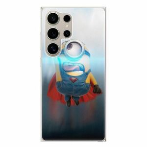 Odolné silikonové pouzdro iSaprio - Mimons Superman 02 - Samsung Galaxy S24 Ultra obraz