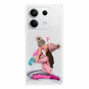 Odolné silikonové pouzdro iSaprio - Kissing Mom - Brunette and Girl - Xiaomi Redmi Note 13 5G obraz