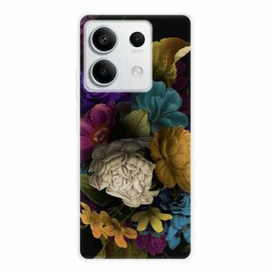 Odolné silikonové pouzdro iSaprio - Dark Flowers - Xiaomi Redmi Note 13 5G obraz