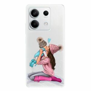 Odolné silikonové pouzdro iSaprio - Kissing Mom - Brunette and Boy - Xiaomi Redmi Note 13 5G obraz