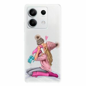 Odolné silikonové pouzdro iSaprio - Kissing Mom - Blond and Girl - Xiaomi Redmi Note 13 5G obraz
