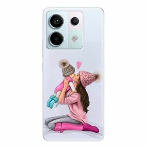 Odolné silikonové pouzdro iSaprio - Kissing Mom - Brunette and Girl - Xiaomi Redmi Note 13 Pro 5G / Poco X6 5G obraz