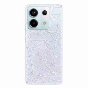 Odolné silikonové pouzdro iSaprio - Abstract Triangles 03 - white - Xiaomi Redmi Note 13 Pro 5G / Poco X6 5G obraz