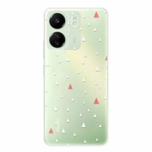 Odolné silikonové pouzdro iSaprio - Abstract Triangles 02 - white - Xiaomi Redmi 13C obraz