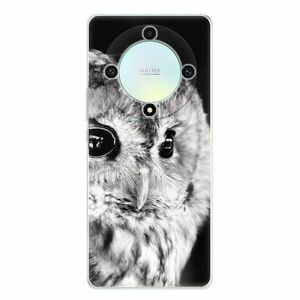 Odolné silikonové pouzdro iSaprio - BW Owl - Honor Magic5 Lite 5G obraz