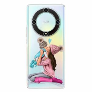 Odolné silikonové pouzdro iSaprio - Kissing Mom - Brunette and Boy - Honor Magic5 Lite 5G obraz