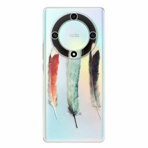 Odolné silikonové pouzdro iSaprio - Three Feathers - Honor Magic5 Lite 5G obraz