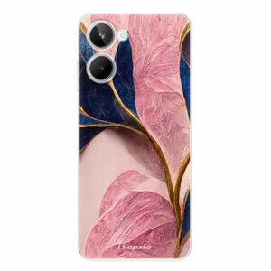 Odolné silikonové pouzdro iSaprio - Pink Blue Leaves - Realme 10 obraz