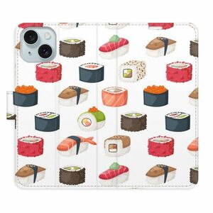 Flipové pouzdro iSaprio - Sushi Pattern 02 - iPhone 15 obraz