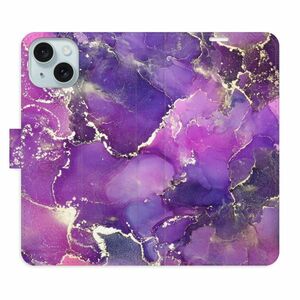 Flipové pouzdro iSaprio - Purple Marble - iPhone 15 obraz