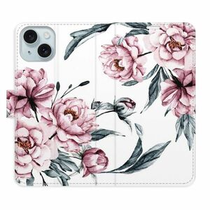 Flipové pouzdro iSaprio - Pink Flowers - iPhone 15 obraz