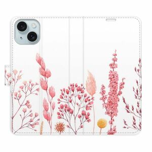 Flipové pouzdro iSaprio - Pink Flowers 03 - iPhone 15 obraz