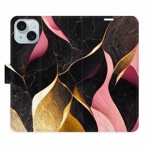 Flipové pouzdro iSaprio - Gold Pink Marble 02 - iPhone 15 obraz