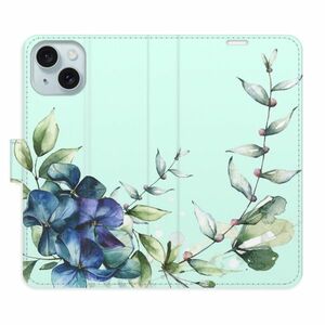 Flipové pouzdro iSaprio - Blue Flowers - iPhone 15 obraz