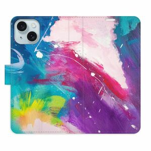 Flipové pouzdro iSaprio - Abstract Paint 05 - iPhone 15 obraz