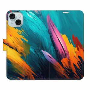 Flipové pouzdro iSaprio - Orange Paint 02 - iPhone 15 Plus obraz