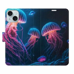Flipové pouzdro iSaprio - Jellyfish - iPhone 15 Plus obraz