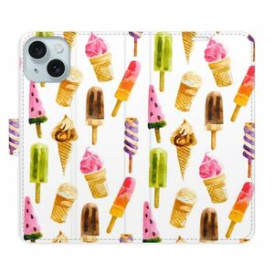 Flipové pouzdro iSaprio - Ice Cream Pattern - iPhone 15 Plus obraz