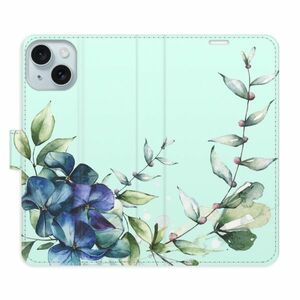 Flipové pouzdro iSaprio - Blue Flowers - iPhone 15 Plus obraz