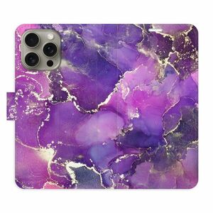 Flipové pouzdro iSaprio - Purple Marble - iPhone 15 Pro Max obraz
