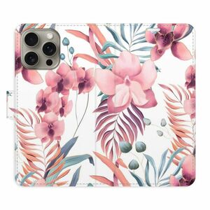 Flipové pouzdro iSaprio - Pink Flowers 02 - iPhone 15 Pro Max obraz