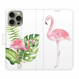 Flipové pouzdro iSaprio - Flamingos - iPhone 15 Pro obraz