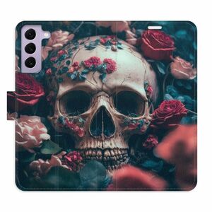Flipové pouzdro iSaprio - Skull in Roses 02 - Samsung Galaxy S22 5G obraz