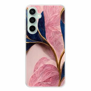 Odolné silikonové pouzdro iSaprio - Pink Blue Leaves - Samsung Galaxy S23 FE obraz