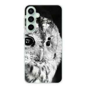 Odolné silikonové pouzdro iSaprio - BW Owl - Samsung Galaxy S23 FE obraz