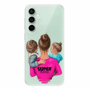 Odolné silikonové pouzdro iSaprio - Super Mama - Boy and Girl - Samsung Galaxy S23 FE obraz