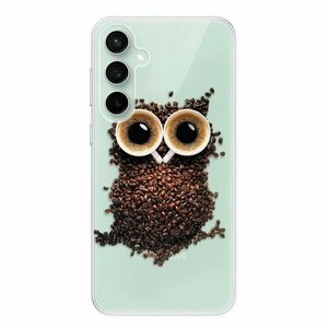 Odolné silikonové pouzdro iSaprio - Owl And Coffee - Samsung Galaxy S23 FE obraz