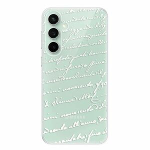 Odolné silikonové pouzdro iSaprio - Handwriting 01 - white - Samsung Galaxy S23 FE obraz