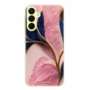 Odolné silikonové pouzdro iSaprio - Pink Blue Leaves - Samsung Galaxy A15 / A15 5G obraz