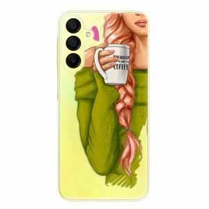 Odolné silikonové pouzdro iSaprio - My Coffe and Redhead Girl - Samsung Galaxy A15 / A15 5G obraz