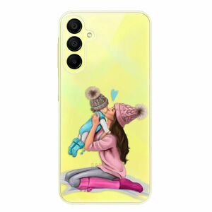 Odolné silikonové pouzdro iSaprio - Kissing Mom - Brunette and Boy - Samsung Galaxy A15 / A15 5G obraz