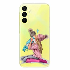 Odolné silikonové pouzdro iSaprio - Kissing Mom - Blond and Boy - Samsung Galaxy A15 / A15 5G obraz
