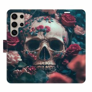 Flipové pouzdro iSaprio - Skull in Roses 02 - Samsung Galaxy S24 Ultra obraz