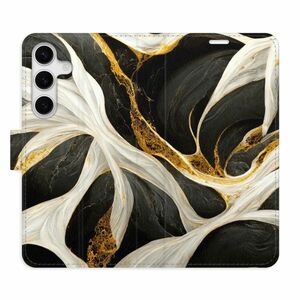 Flipové pouzdro iSaprio - BlackGold Marble - Samsung Galaxy S24 obraz