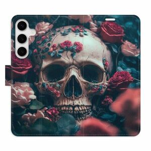 Flipové pouzdro iSaprio - Skull in Roses 02 - Samsung Galaxy S24+ obraz