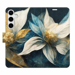 Flipové pouzdro iSaprio - Gold Flowers - Samsung Galaxy S24+ obraz