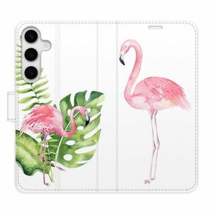 Flipové pouzdro iSaprio - Flamingos - Samsung Galaxy S24+ obraz