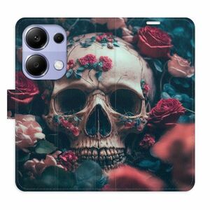 Flipové pouzdro iSaprio - Skull in Roses 02 - Xiaomi Redmi Note 13 Pro obraz
