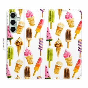 Flipové pouzdro iSaprio - Ice Cream Pattern - Samsung Galaxy S23 FE obraz