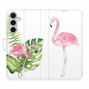 Flipové pouzdro iSaprio - Flamingos - Samsung Galaxy S23 FE obraz