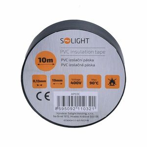 Solight Izolační páska 19mm x 0, 13mm x 10m, černá AP03C obraz