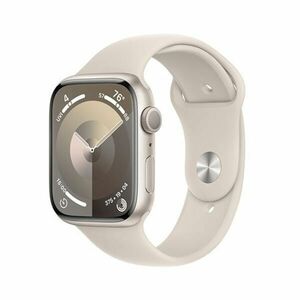 Apple Watch Series 9 GPS 45mm Starlight Aluminium Case with Starlight Sport Band - S/M obraz