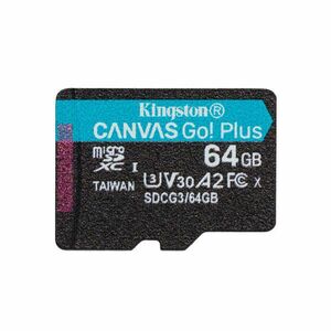 Kingston Canvas Go Plus Micro SDXC 64GB, UHS-I U3 A2, Class 10 - rychlost 170/70 MB/s obraz