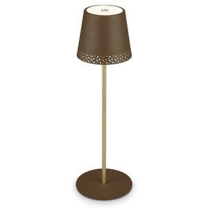 BRILONER LED nabíjecí stolní lampa 38 cm 2, 6W 280lm hnědé IP44 BRILO 7438-017 obraz