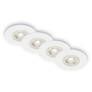 BRILONER LED vestavná svítidla, pr.9 cm, 4x LED, 4, 9 W, 480 lm, matná bílá IP44 BRILO 7998-046 obraz